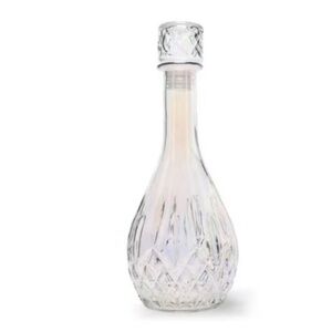 NEW! Elegant Wine Decanter in Cut Glass with Iridescent Finish